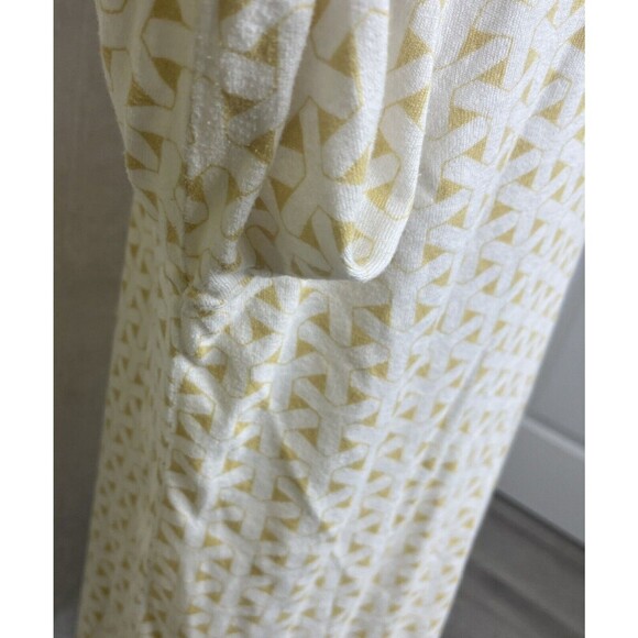 J. McLaughLin Womens Open Front Knit Cardigan Yellow White Size L - Picture 6 of 10